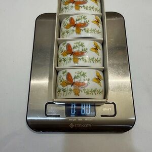 Vintage Shafford White Porcelain Butterfly Napkin Rings 4 pc set made in Japan